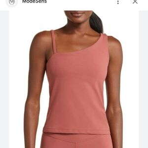 EUC Zella - Red Jelly Asymmetrical Compression Top - Sz Sm